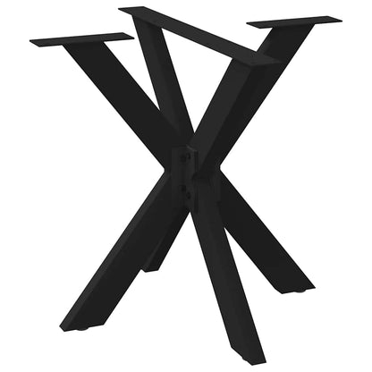 Gamba per Tavolo da Pranzo a Forma di Ragno Nero 85x85x(72-73) cm Acciaio