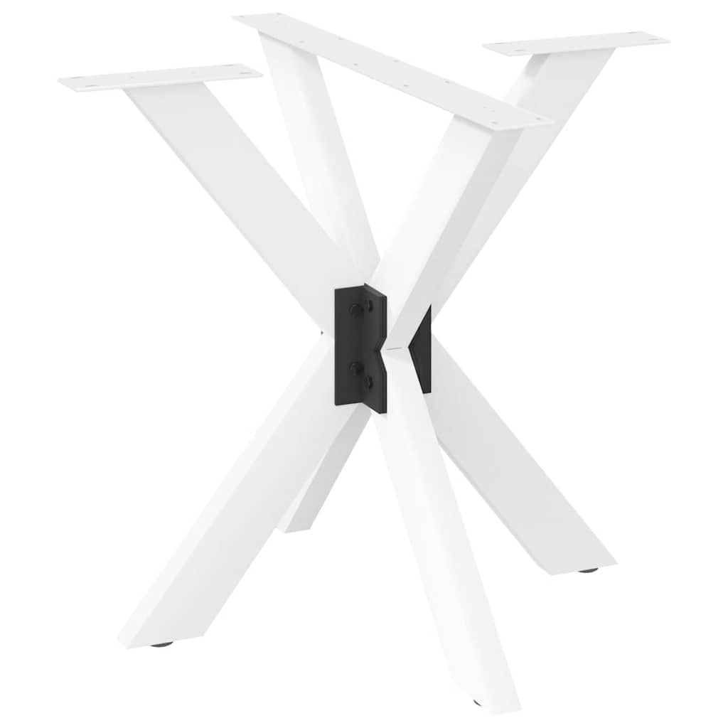 Gamba per Tavolo da Pranzo a Forma di Ragno Bianca 85x85x(72-73) cm in Acciaio
