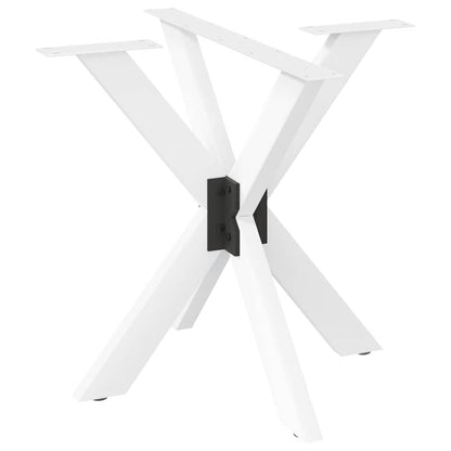Gamba per Tavolo da Pranzo a Forma di Ragno Bianca 85x85x(72-73) cm in Acciaio