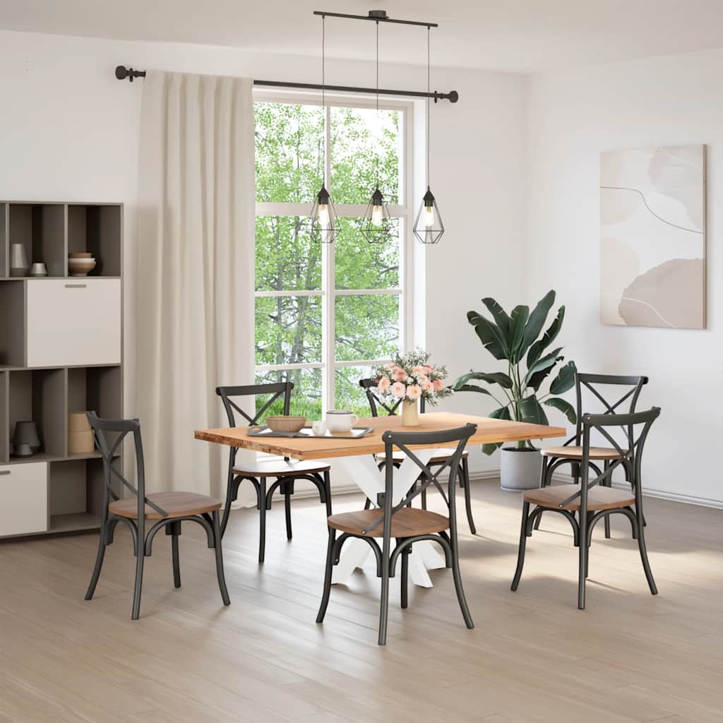 Gamba per Tavolo da Pranzo a Forma di Ragno Bianca 85x85x(72-73) cm in Acciaio