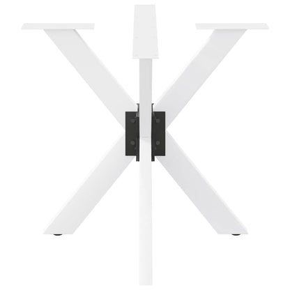 Gamba per Tavolo da Pranzo a Forma di Ragno Bianca 85x85x(72-73) cm in Acciaio