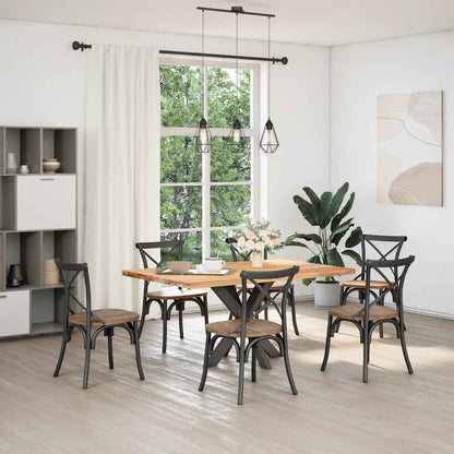 Gamba per Tavolo da Pranzo a Forma di Ragno Antracite 85x85x(72-73) cm Acciaio