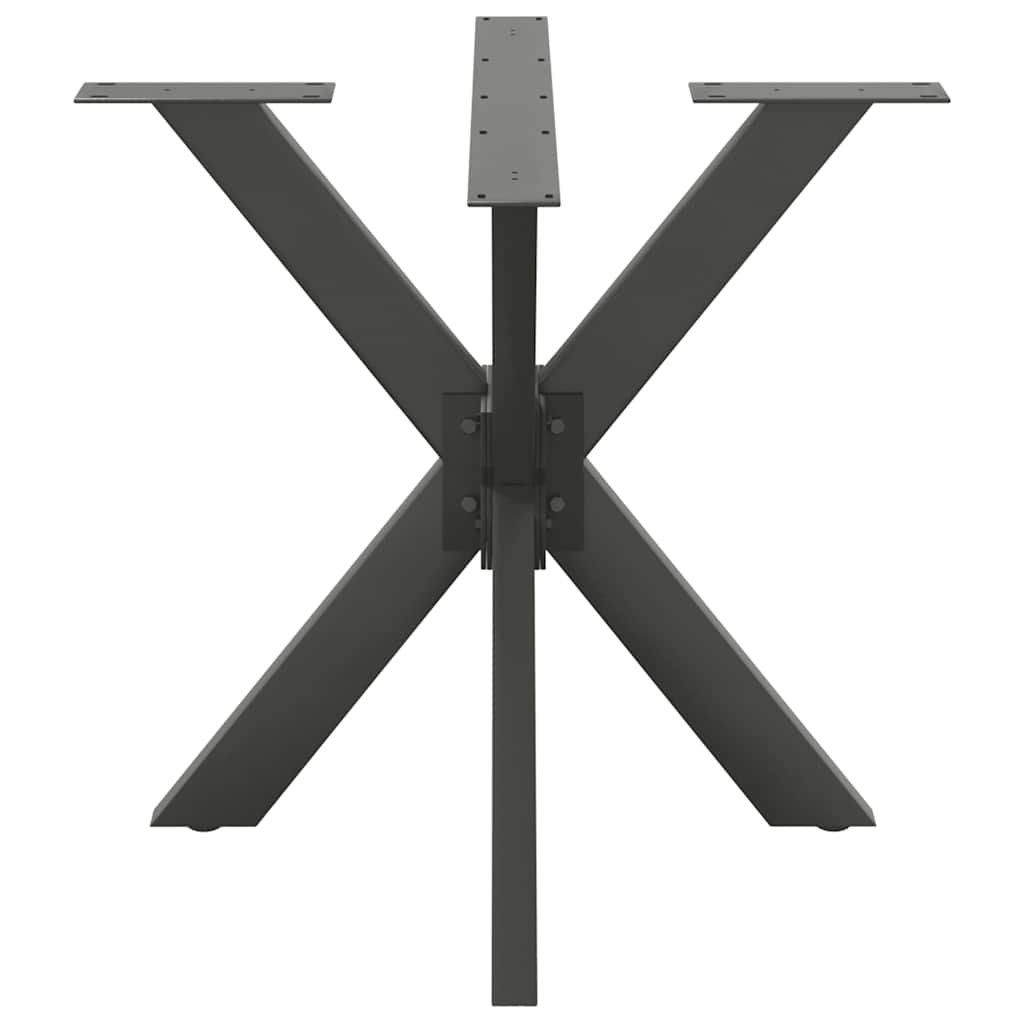 Gamba per Tavolo da Pranzo a Forma di Ragno Antracite 85x85x(72-73) cm Acciaio