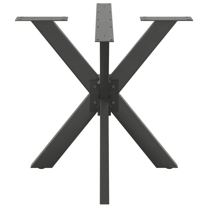 Gamba per Tavolo da Pranzo a Forma di Ragno Antracite 85x85x(72-73) cm Acciaio