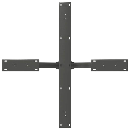 Gamba per Tavolo da Pranzo a Forma di Ragno Antracite 85x85x(72-73) cm Acciaio