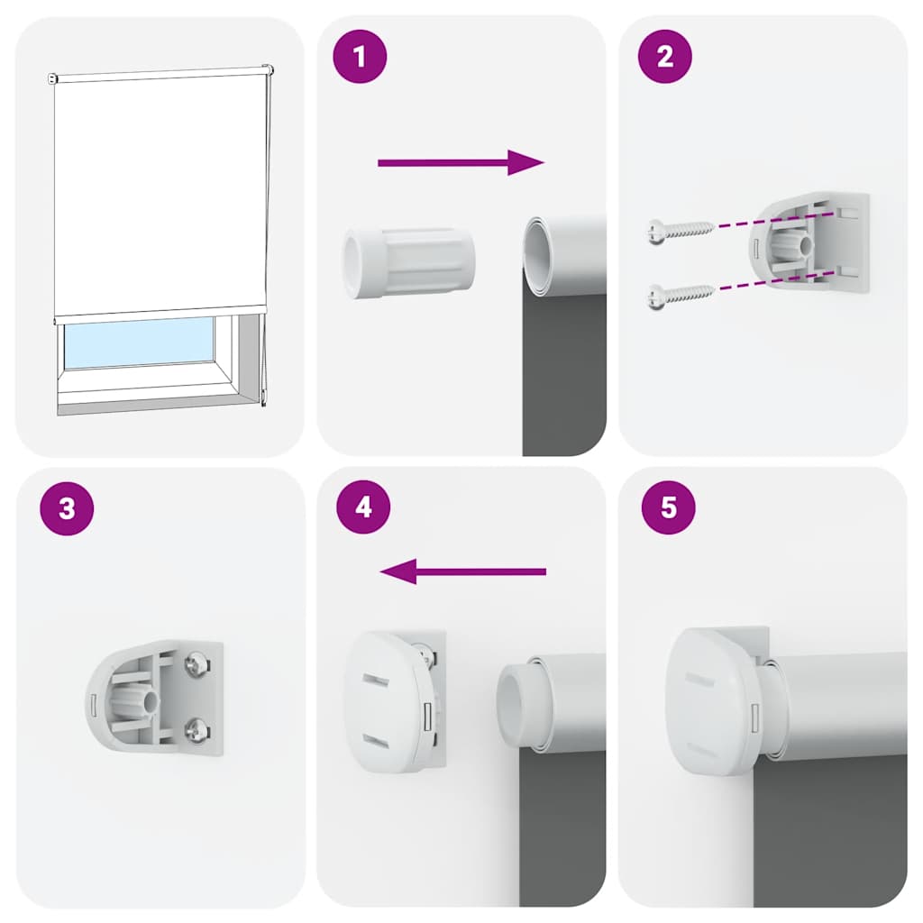 Tenda a Rullo Oscurante 75x230 cm Larghezza Tessuto 70,7 cm