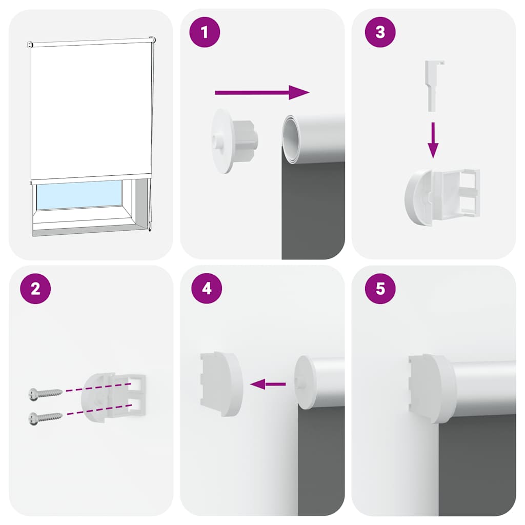 Tenda a Rullo Oscurante 135x175 cm Larghezza Tessuto 131,6 cm