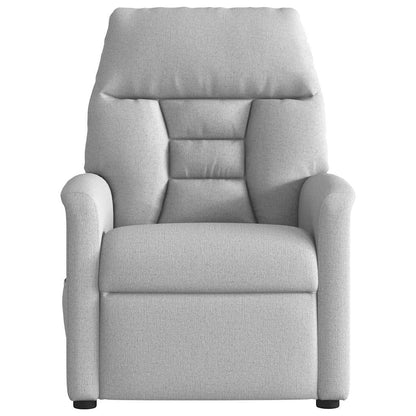 Poltrona Reclinabile in Tessuto Grigio Nuvola