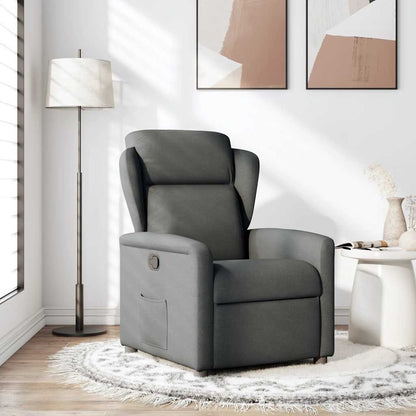 Poltrona reclinabile in tessuto grigio scuro