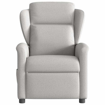 Poltrona Reclinabile in Tessuto Grigio Nuvola