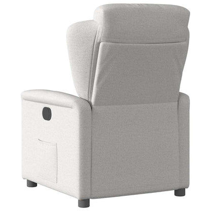 Poltrona Reclinabile in Tessuto Grigio Nuvola