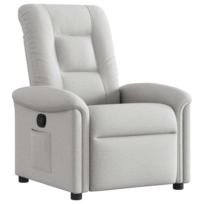 Poltrona Reclinabile in Tessuto Grigio Nuvola
