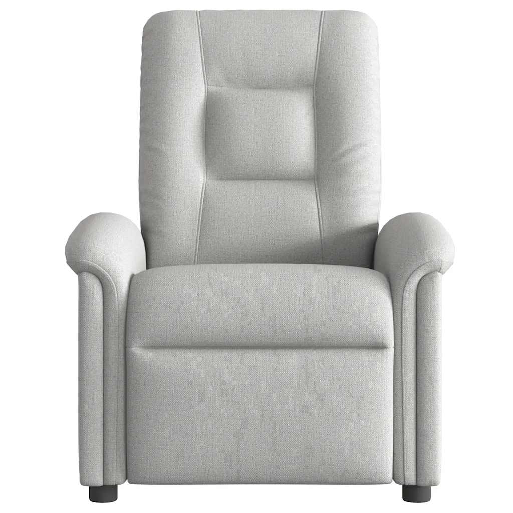 Poltrona Reclinabile in Tessuto Grigio Nuvola