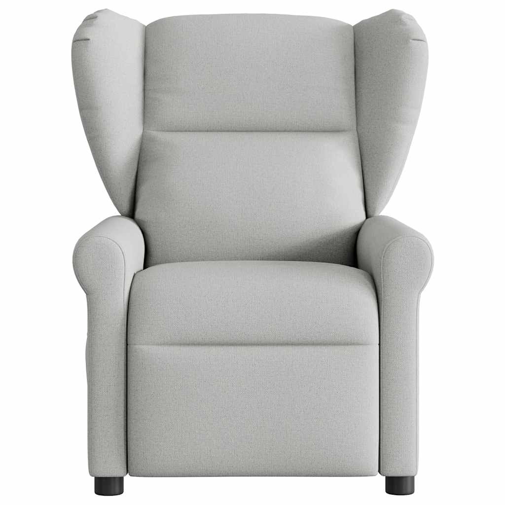 Poltrona Reclinabile in Tessuto Grigio Nuvola