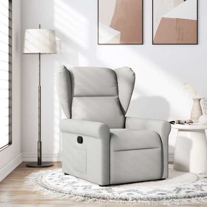 Poltrona Reclinabile in Tessuto Grigio Nuvola