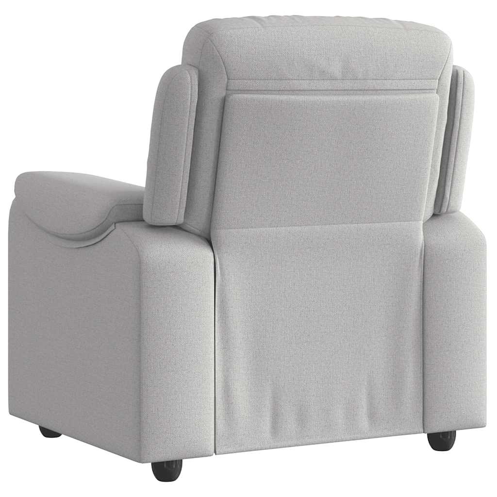 Poltrona Reclinabile in Tessuto Grigio Nuvola