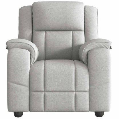 Poltrona Reclinabile in Tessuto Grigio Nuvola