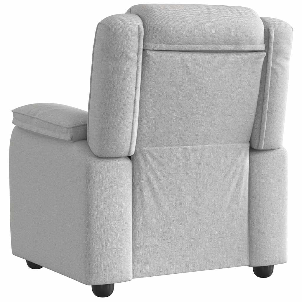 Poltrona Reclinabile in Tessuto Grigio Nuvola