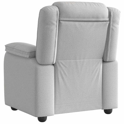 Poltrona Reclinabile in Tessuto Grigio Nuvola