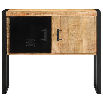 Tavolo Consolle 90x35x75 cm in Legno Massello di Mango Grezzo