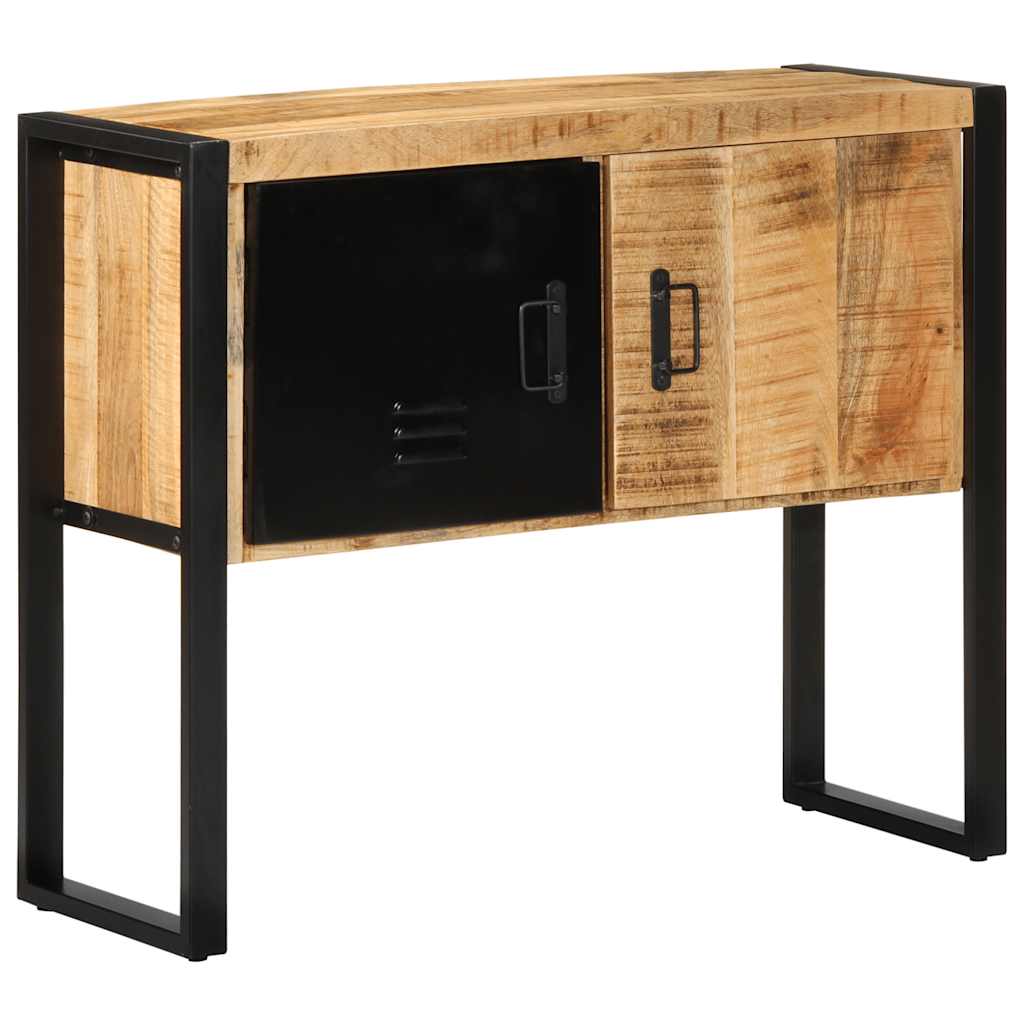 Tavolo Consolle 90x35x75 cm in Legno Massello di Mango Grezzo