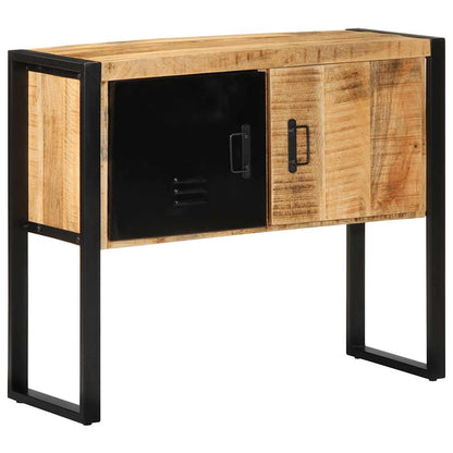 Tavolo Consolle 90x35x75 cm in Legno Massello di Mango Grezzo