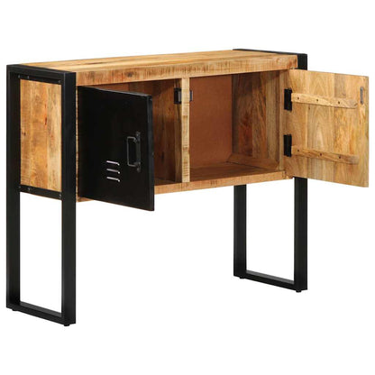 Tavolo Consolle 90x35x75 cm in Legno Massello di Mango Grezzo