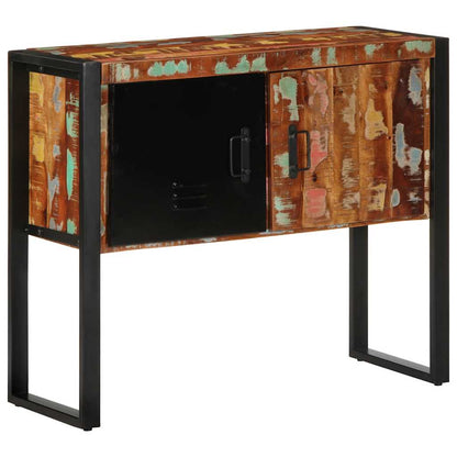 Tavolo Consolle Multicolore 90x35x75 cm Legno Massello Recupero