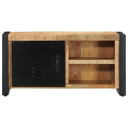 Mobile Porta TV 80x30x40 cm in Legno Massello di Mango Grezzo
