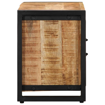 Mobile Porta TV 80x30x40 cm in Legno Massello di Mango Grezzo