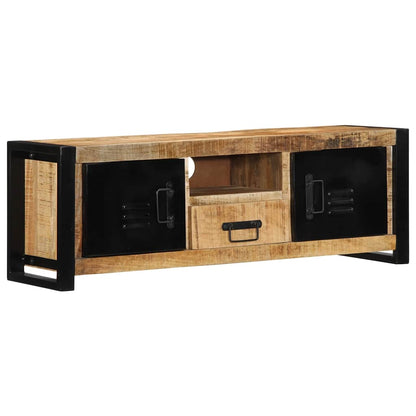 Mobile Porta TV 100x30x35 cm in Legno Massello di Mango Grezzo