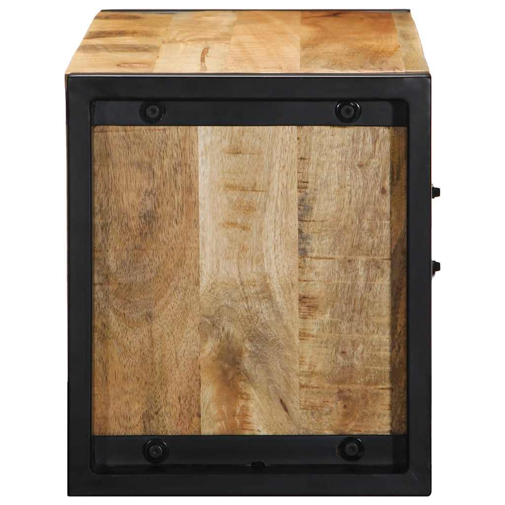 Mobile Porta TV 80x30x35 cm in Legno Massello di Mango Grezzo