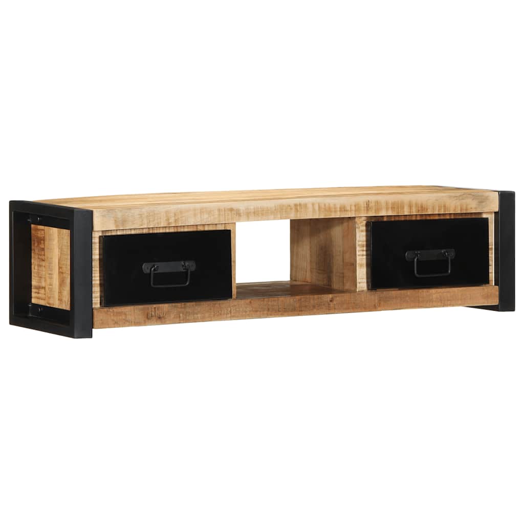 Mobile Porta TV 100x30x25 cm in Legno Massello di Mango Grezzo