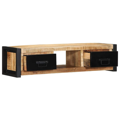 Mobile Porta TV 100x30x25 cm in Legno Massello di Mango Grezzo