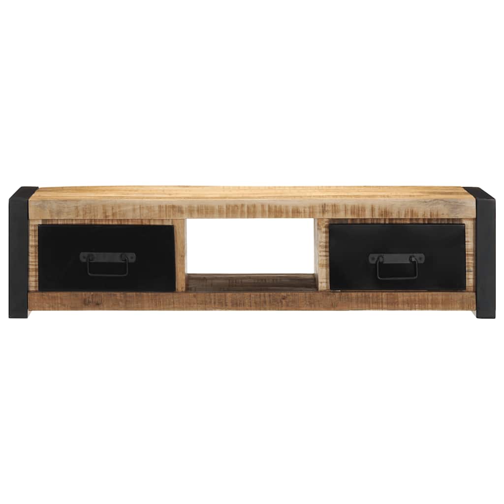 Mobile Porta TV 100x30x25 cm in Legno Massello di Mango Grezzo