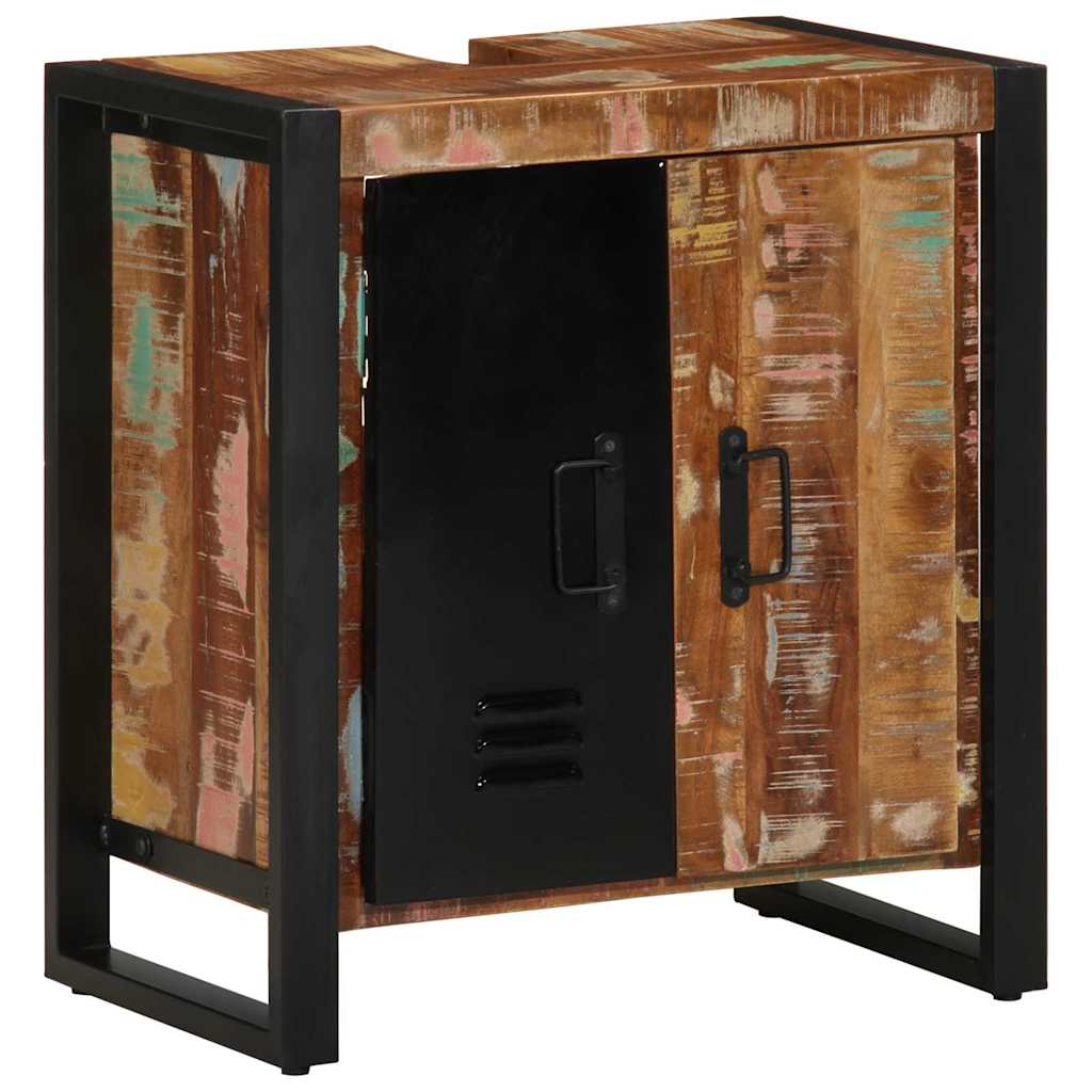 Mobile da Bagno con porta Marrone Legno Recuperato Massello