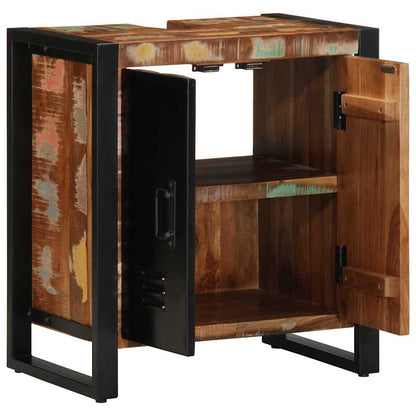 Mobile da Bagno con porta Marrone Legno Recuperato Massello