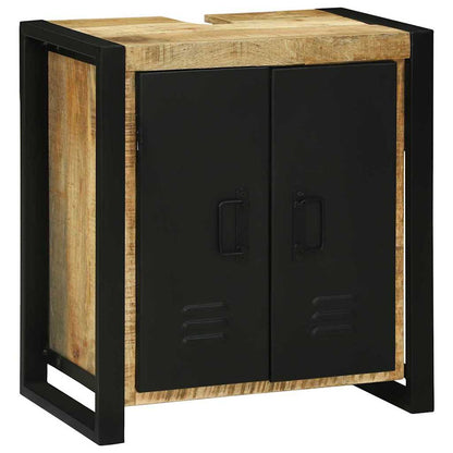 Armadio sottolavello con porta Marrone Legno di mango massello