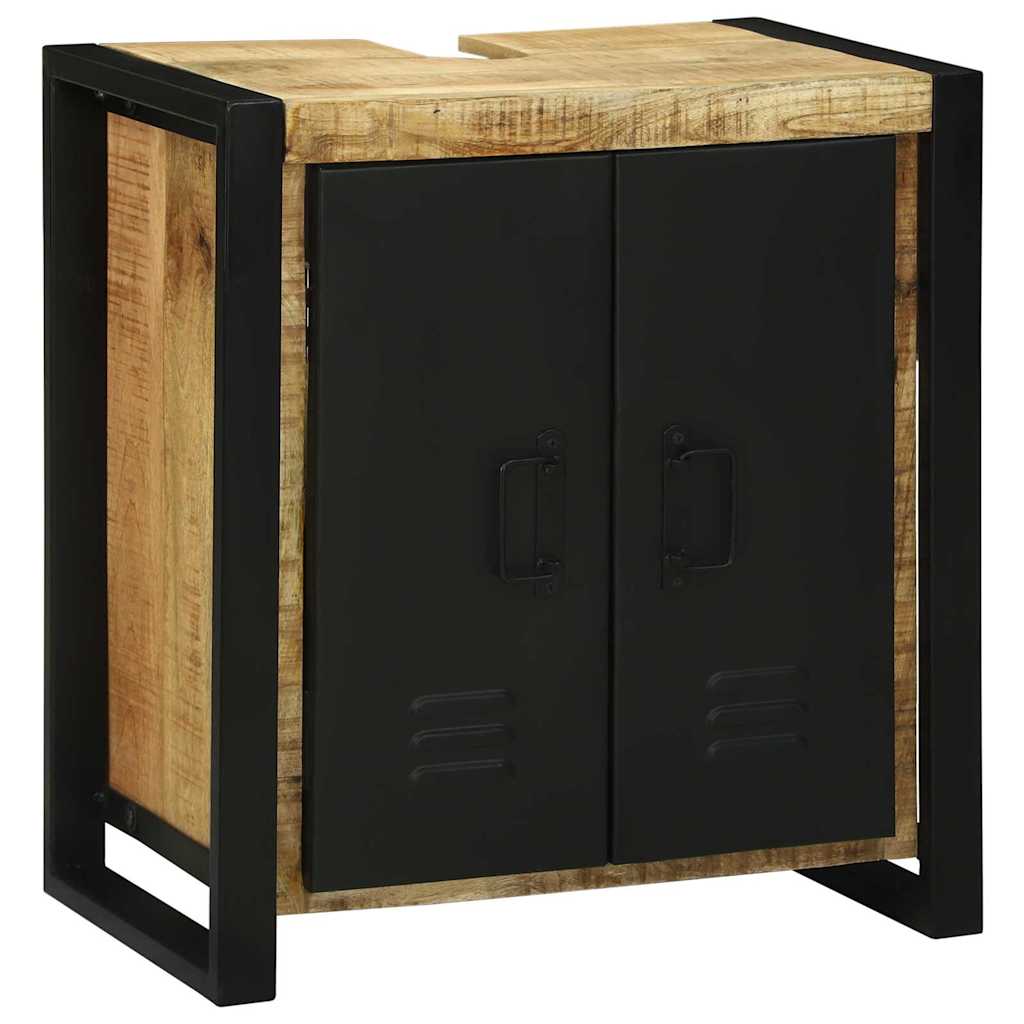 Armadio sottolavello con porta Marrone Legno di mango massello