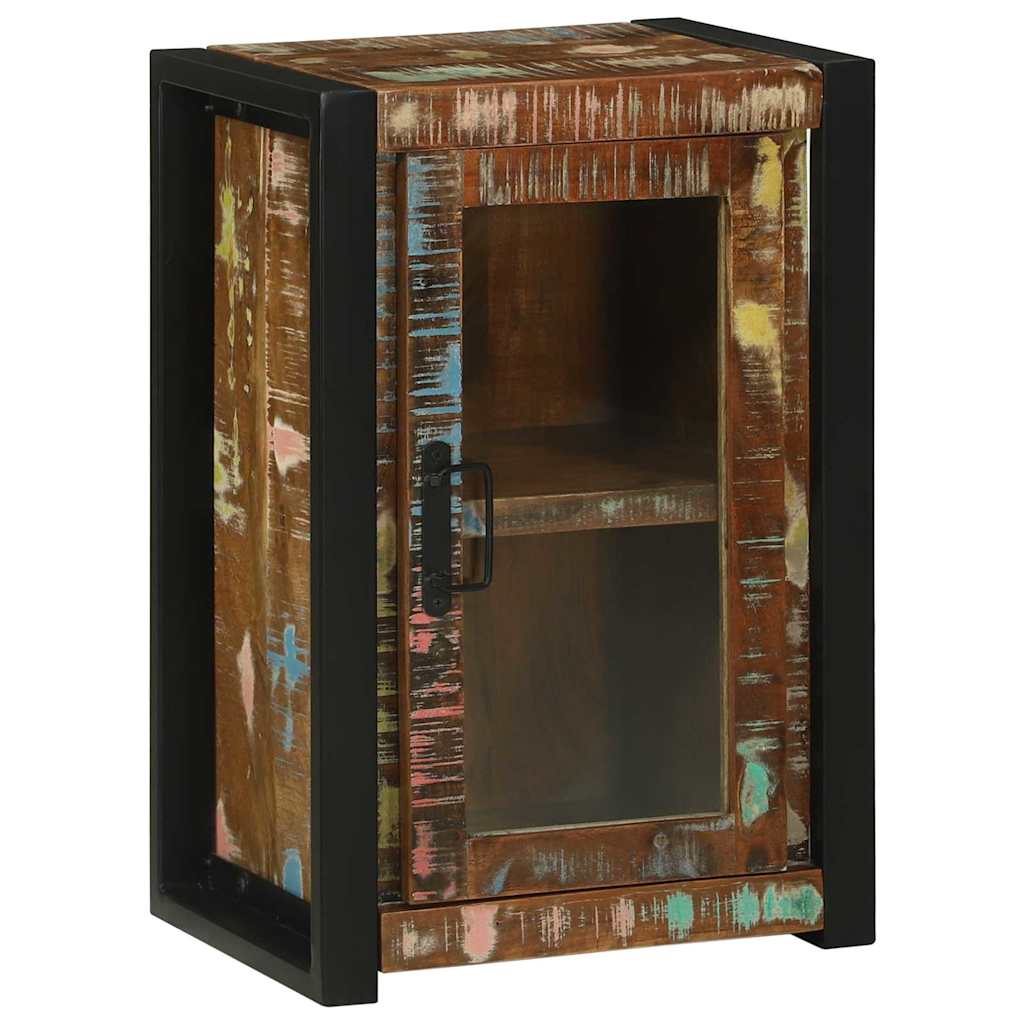 Mobile da Bagno con porta Marrone Legno Recuperato Massello