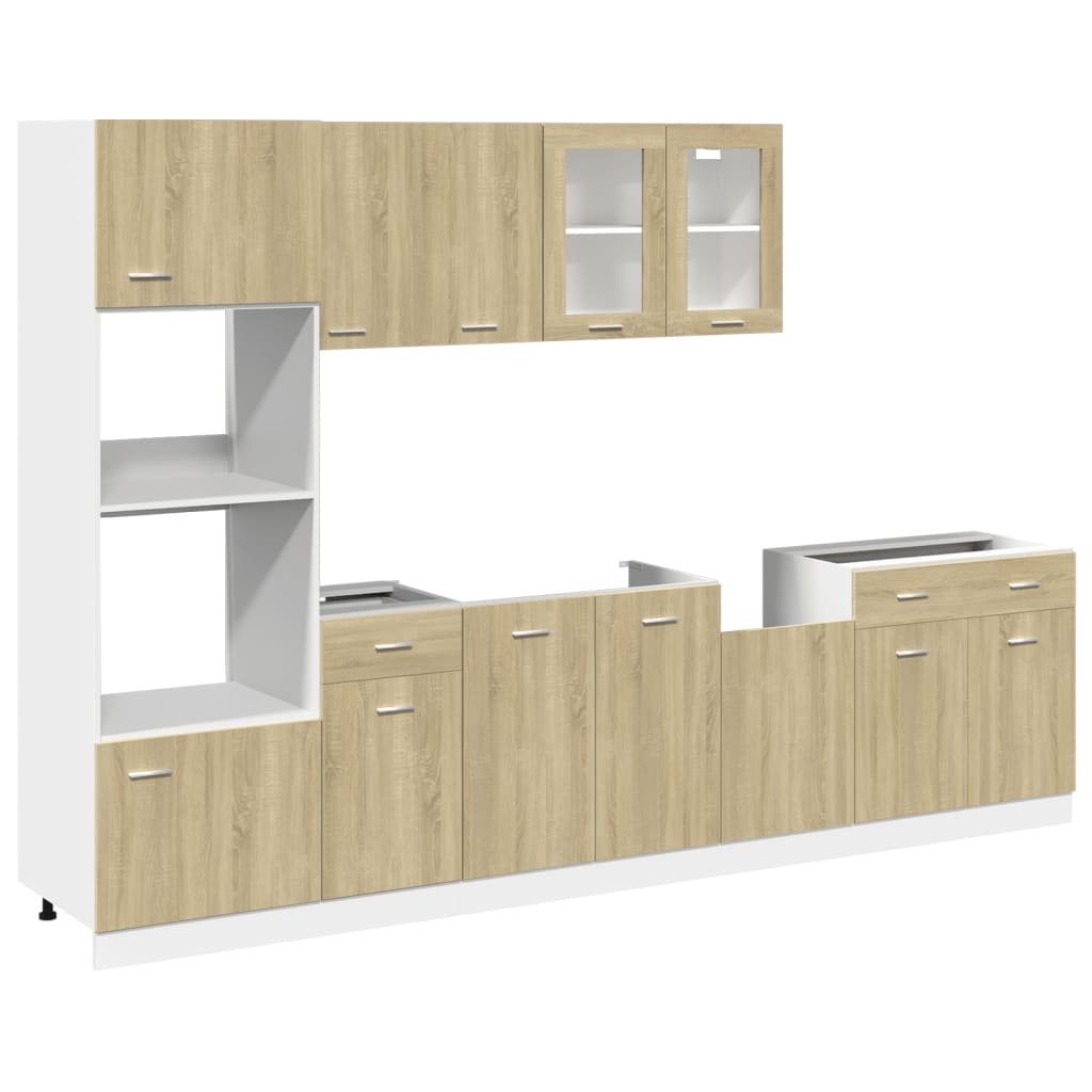 Set di Mobili Porta TV 7 pz Lyon Rovere Sonoma in Truciolato