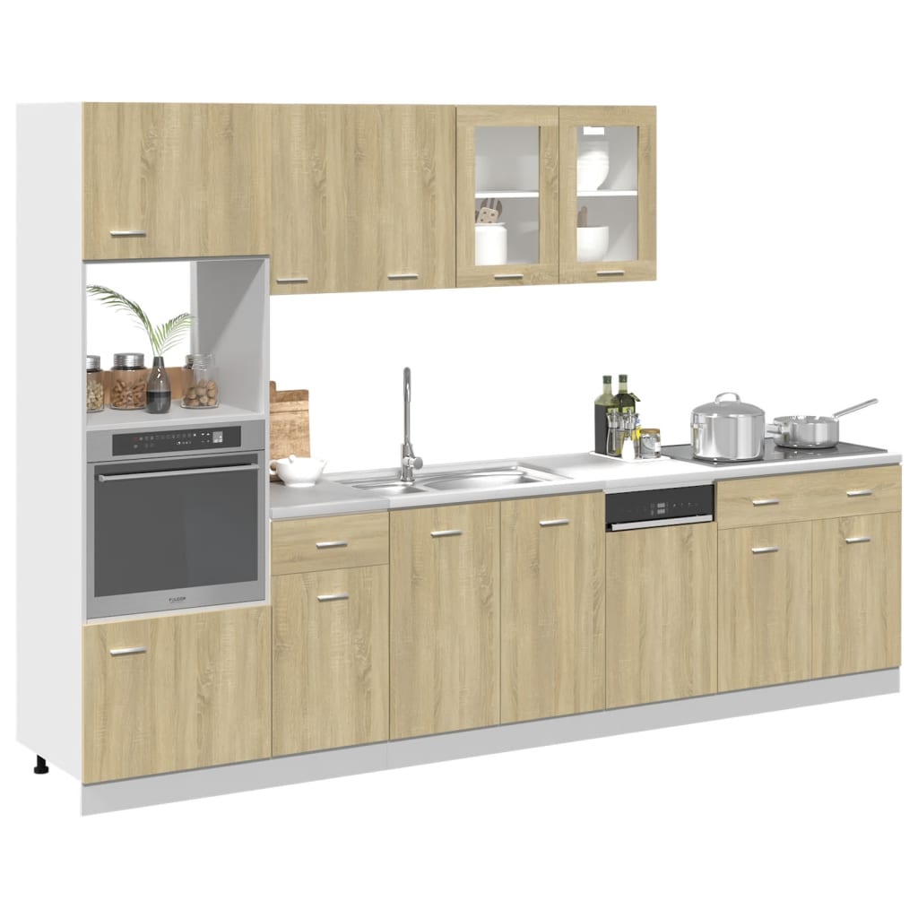Set di Mobili Porta TV 7 pz Lyon Rovere Sonoma in Truciolato