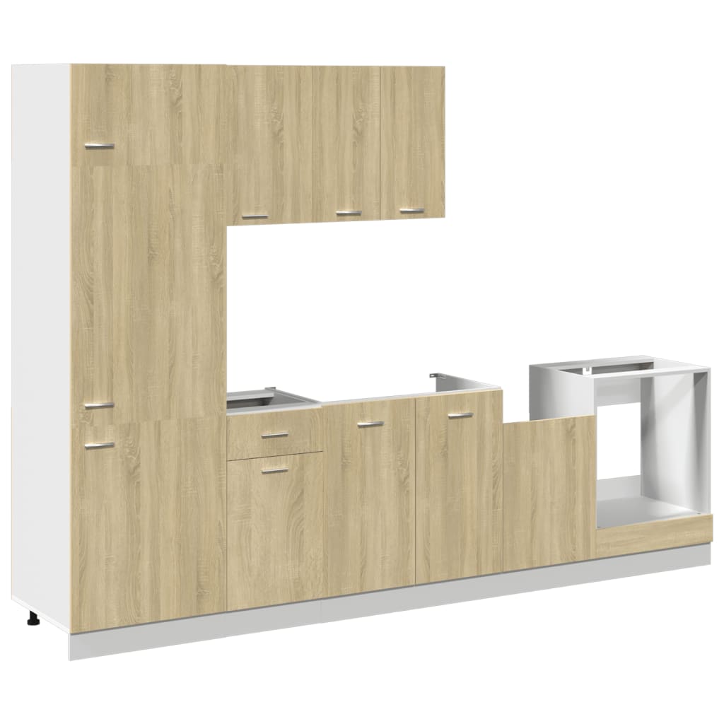 Set di Mobili Porta TV 7 pz Lyon Rovere Sonoma in Truciolato