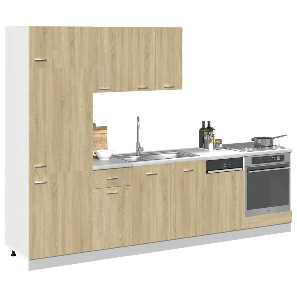 Set di Mobili Porta TV 7 pz Ã¢â‚¬Å“LyonÃ¢â‚¬Â Rovere Sonoma in Truciolato