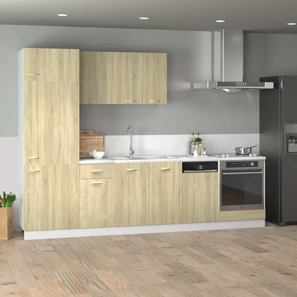 Set di Mobili Porta TV 7 pz Ã¢â‚¬Å“LyonÃ¢â‚¬Â Rovere Sonoma in Truciolato