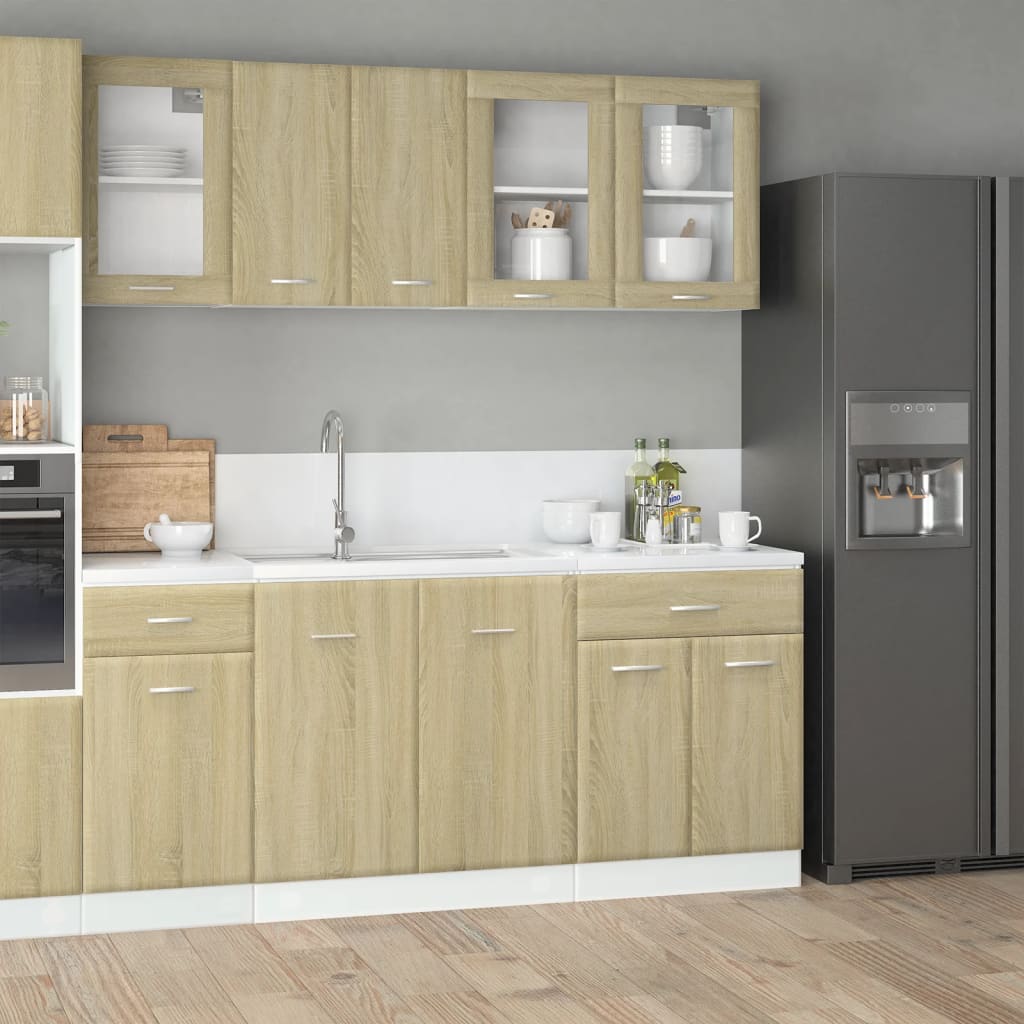 Set di Mobili Porta TV 4 pz Lyon Rovere Sonoma in Truciolato
