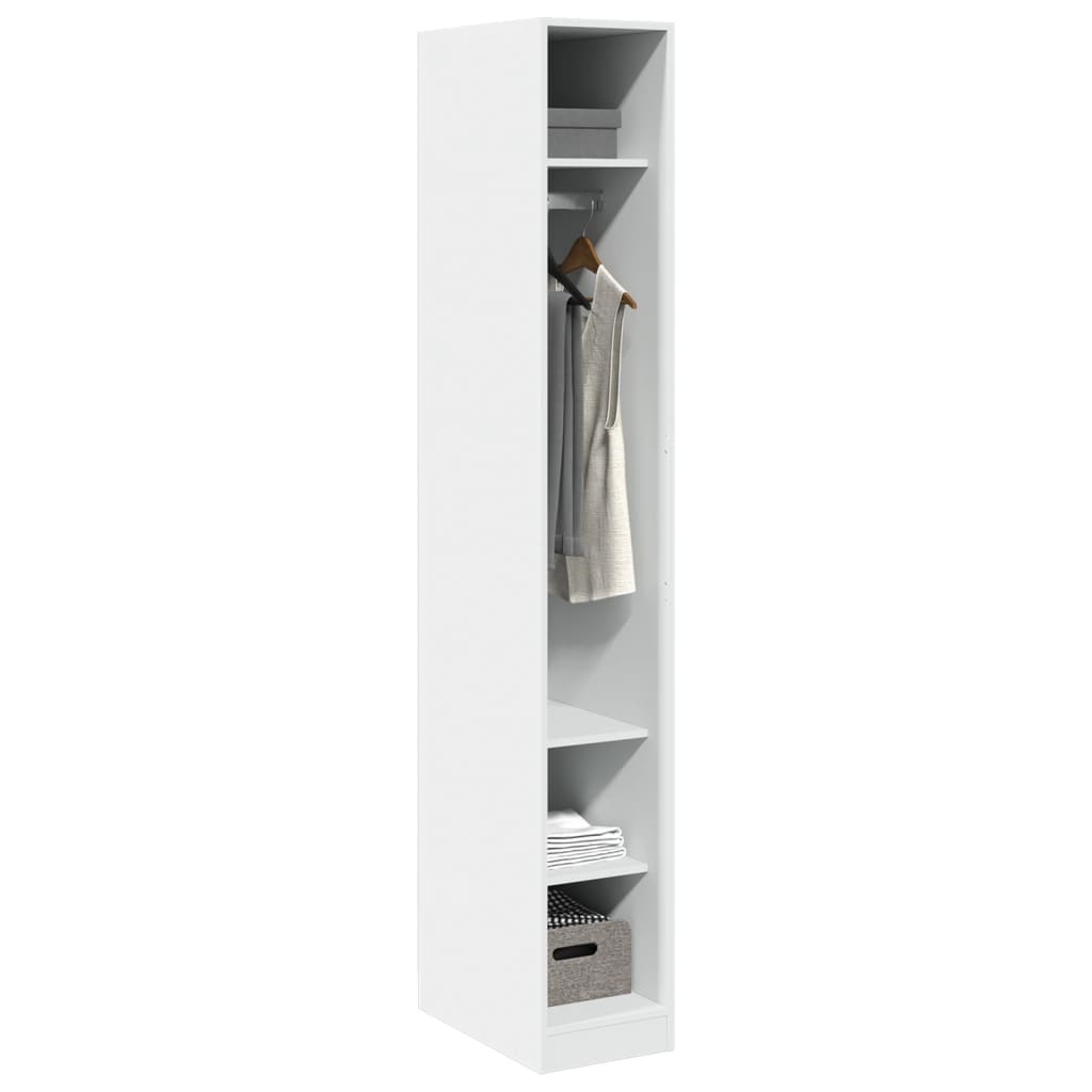 Armadio Bianco 30x50x200 cm in Legno Multistrato