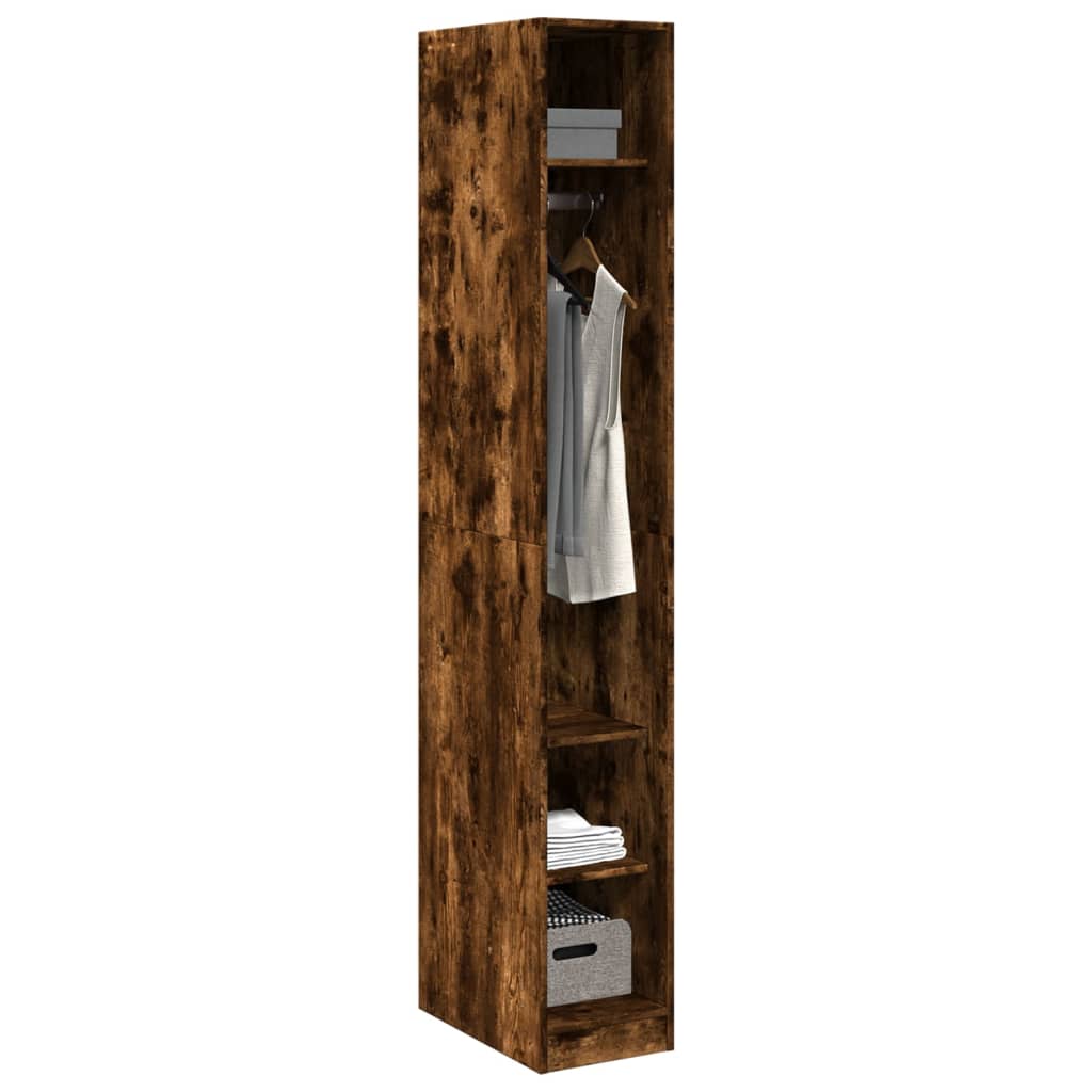 Armadio Rovere Fumo 30x50x200 cm in Legno Multistrato