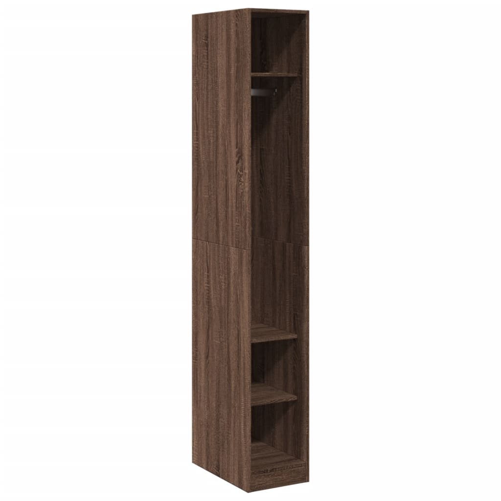 Armadio Rovere Marrone 30x50x200 cm in Legno Multistrato