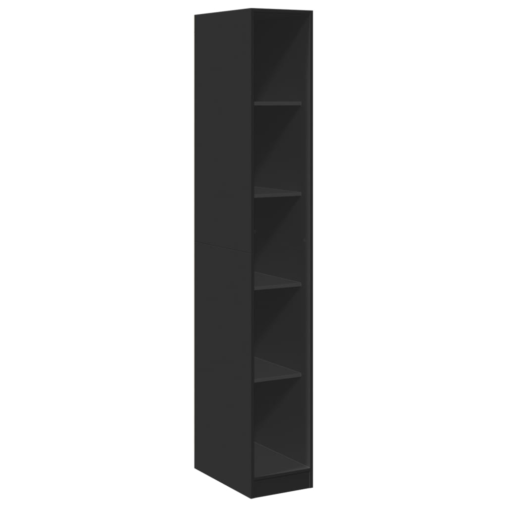 Armadio Nero 30x50x200 cm in Legno tecnico